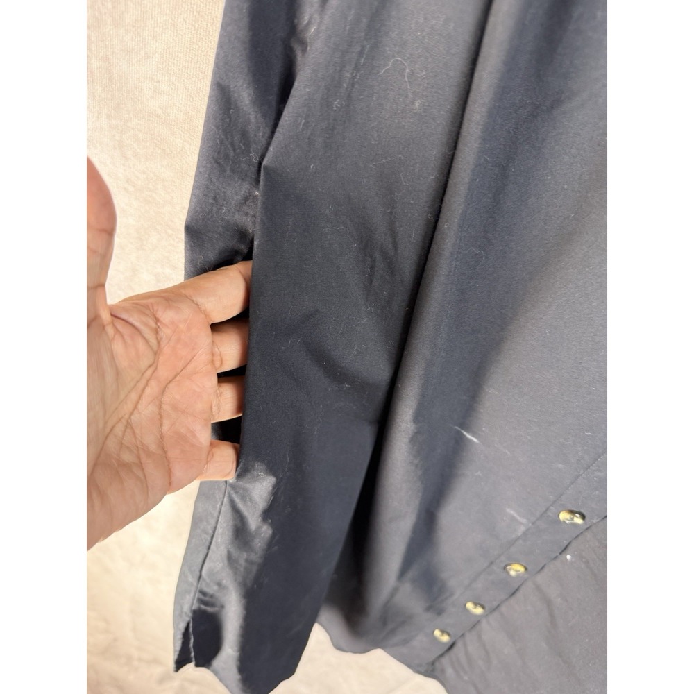 Universal Standard Stretch Poplin Short Sleeve Shirtdress In Black XS 10/12 - Picture 4 of 9